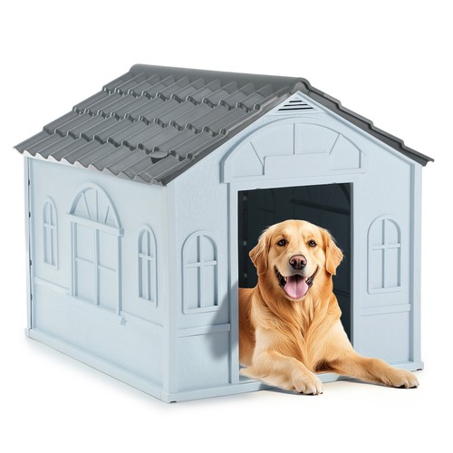 Large outdoor dog kennel grey - outdoor,
