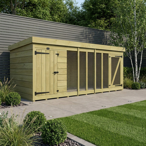 Dog kennel and - kennel, run
