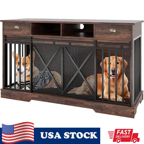 Double dog crate - dog, furniture