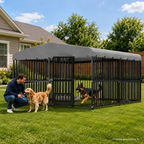 10x10ft outdoor pet dog run - 10x10ft,