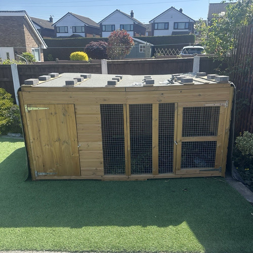 Wooden outdoor dog kennel - wooden,