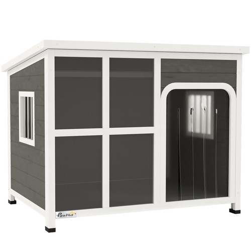 Pawhut wooden dog kennel - pawhut,