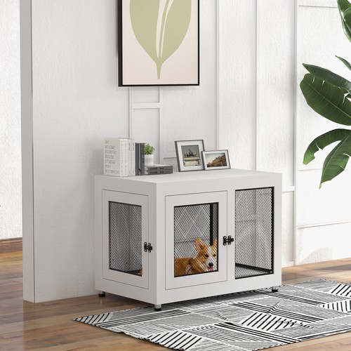 Dog kennel furniture end table - dog,