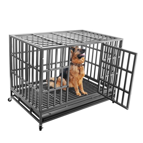 Heavy duty dog kennel - dog, iron