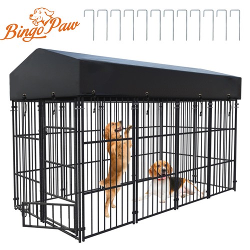 Large dog kennel - dog, feeding