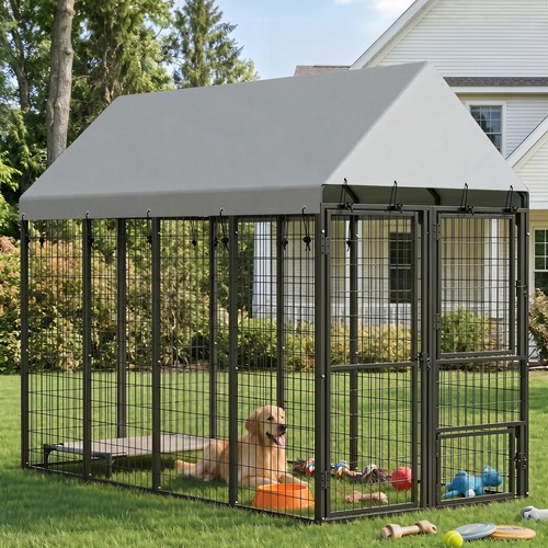 Pawhut large dog kennel - large,