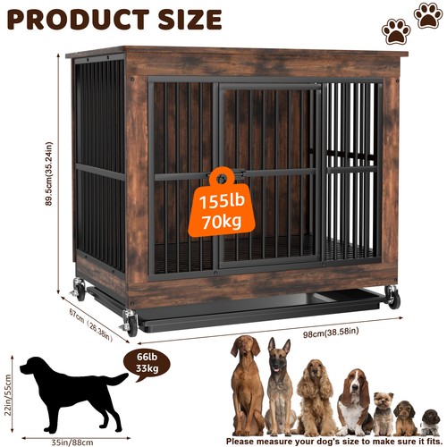 Large dog crate furniture - furniture, w/