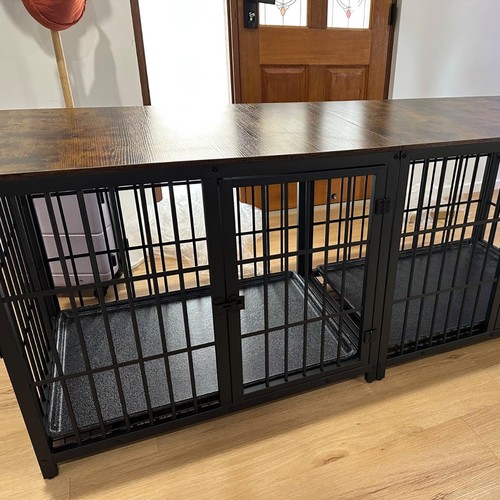 Heavy duty wooden dog crate - wooden,